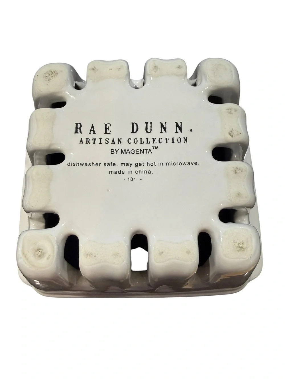 Rae Dunn Ceramic “Organic” Strawberry Berry Bowl Colander Strainer